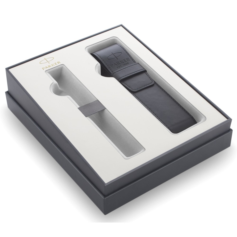 Подарочный набора 2021: ручка перьевая Parker Urban Core F309, Black GT (Перо M) + чехол для ручки Parker